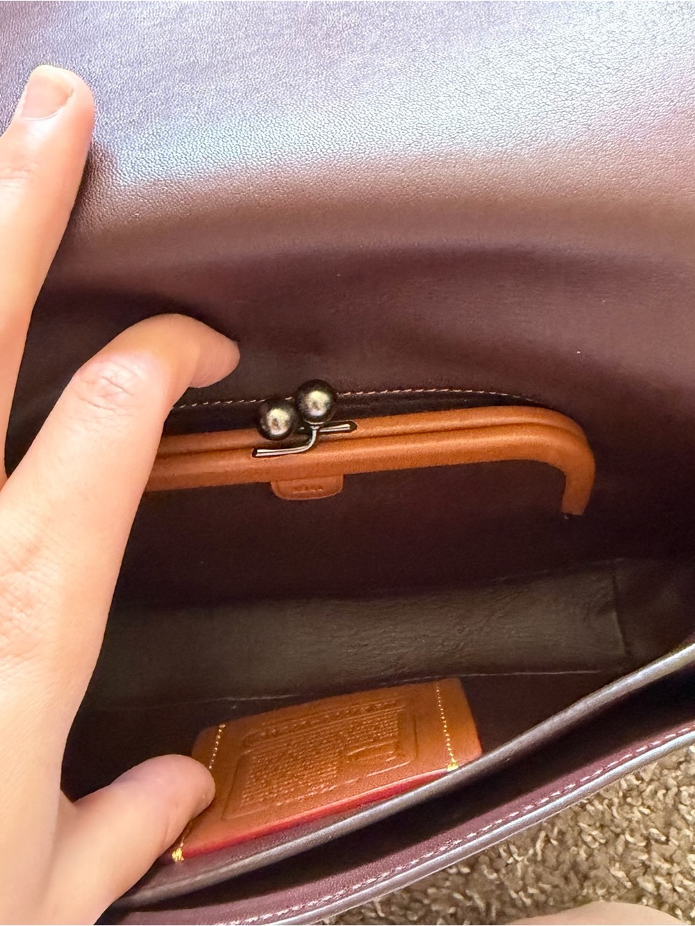 Coach Dinky 37296 Coral Glovetanned Leather Crossbody - Picture 4 of 10